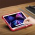 NIKCORP Oklopna maska za iPad Pro 11" (3/2/1 gen) s postoljem i držačem za olovku trodijelna zaštitna futrola, crvena